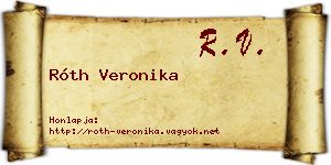 Róth Veronika névjegykártya