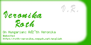 veronika roth business card